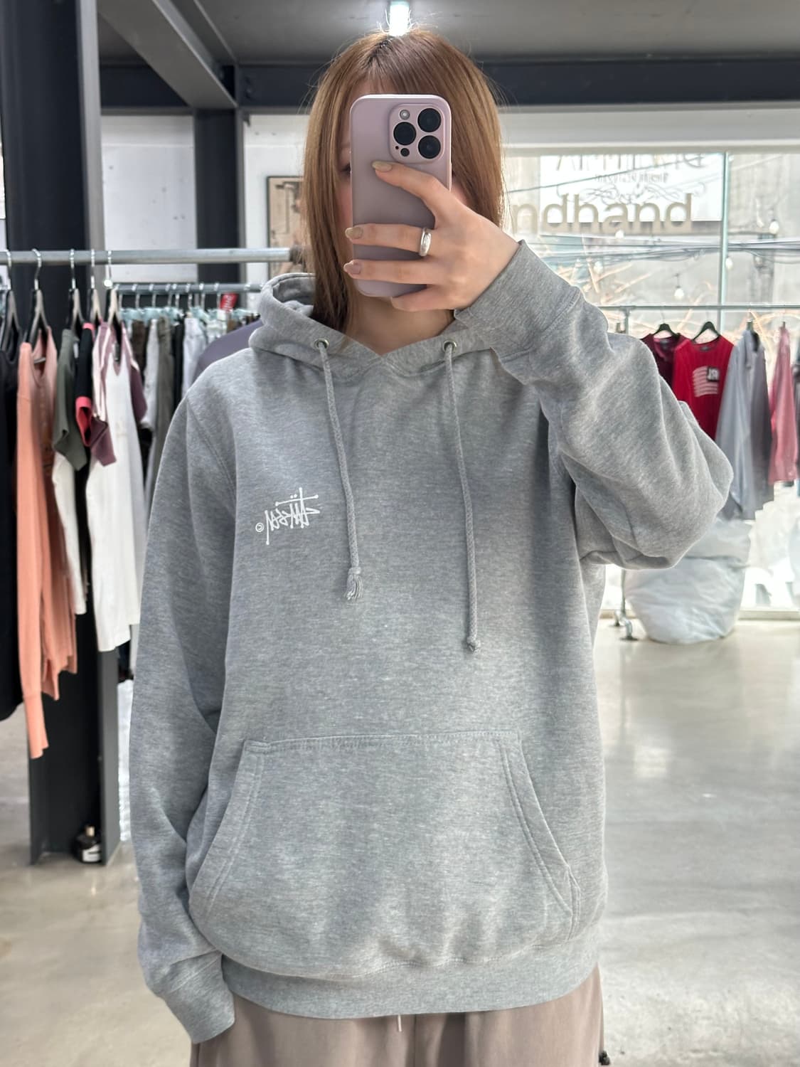 스투시 스탁 백로고 후드티 상품이미지3