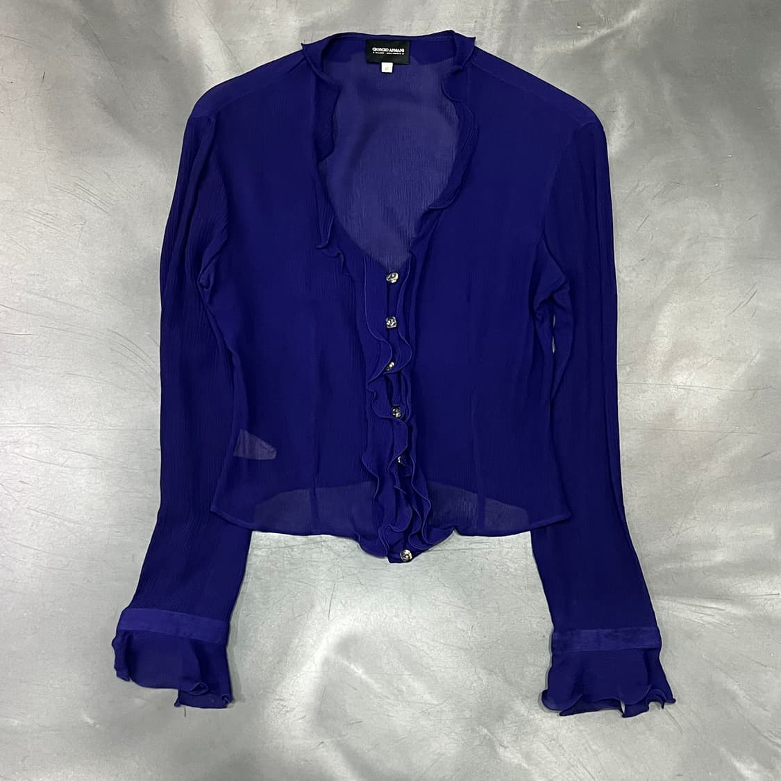  조르지오 아르마니 프릴 실크 블라우스 y15999 상품이미지1