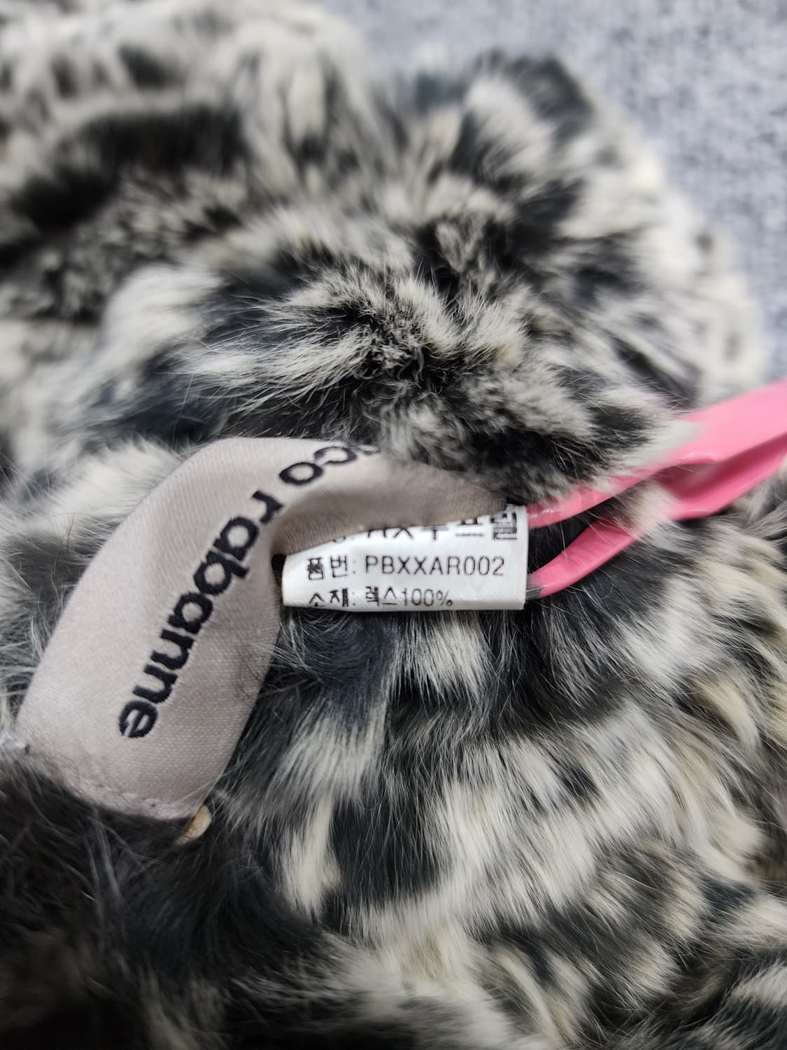 파코라반 빈티지 로즈 렉스 퍼 머플러 토끼털 목도리 상품이미지5