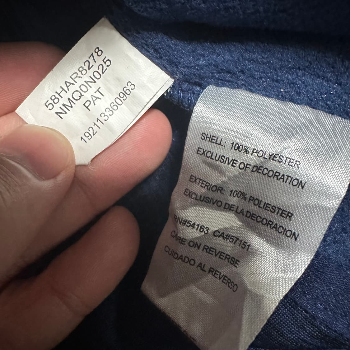 (XL) NFL 뉴잉글랜드 패트리어츠 네이비 풀집업 자켓 상품이미지3