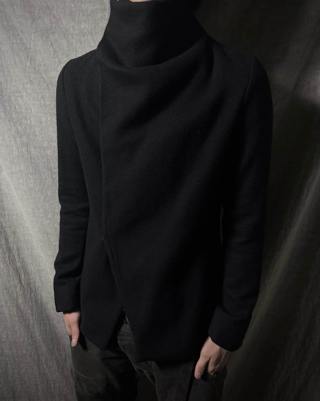 N4 Asymmetric High-Neck Wool Coat    상품이미지2