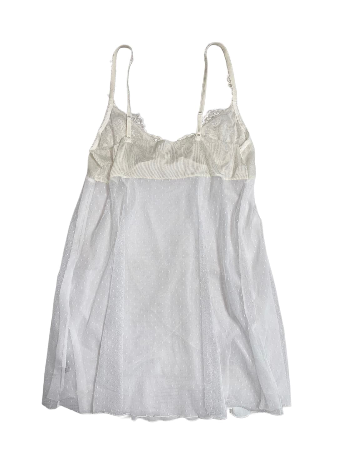 화이트 도트 플라워 레이스 슬리브리스 상품이미지3