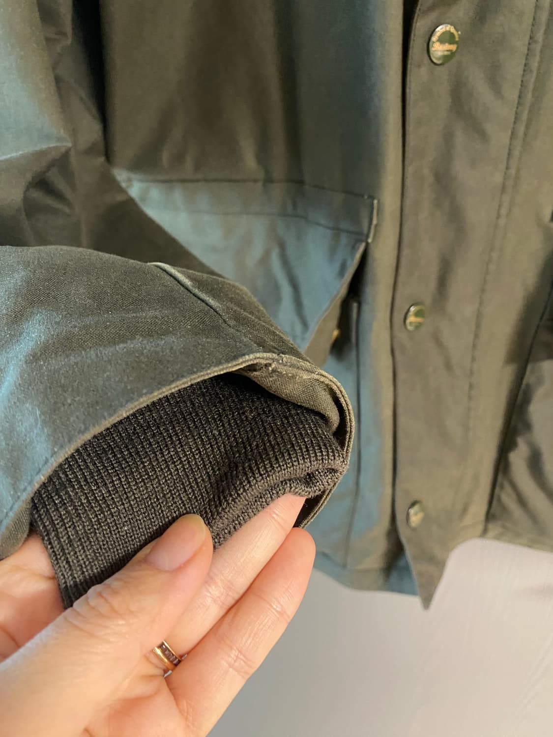 바스통 001 왁스자켓 올리브 상품이미지5