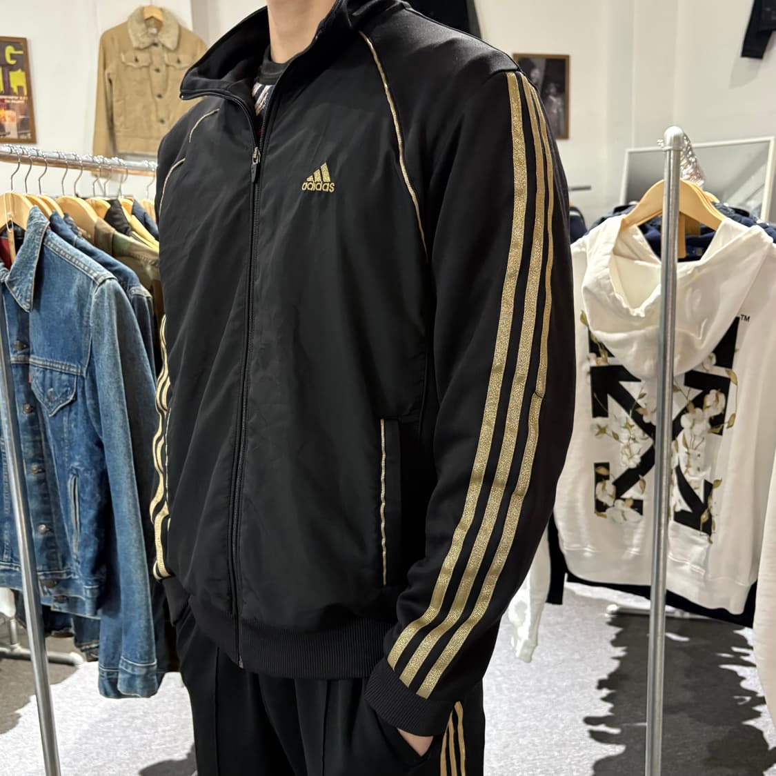 아디다스 블랙골드 도톰 져지 상품이미지2