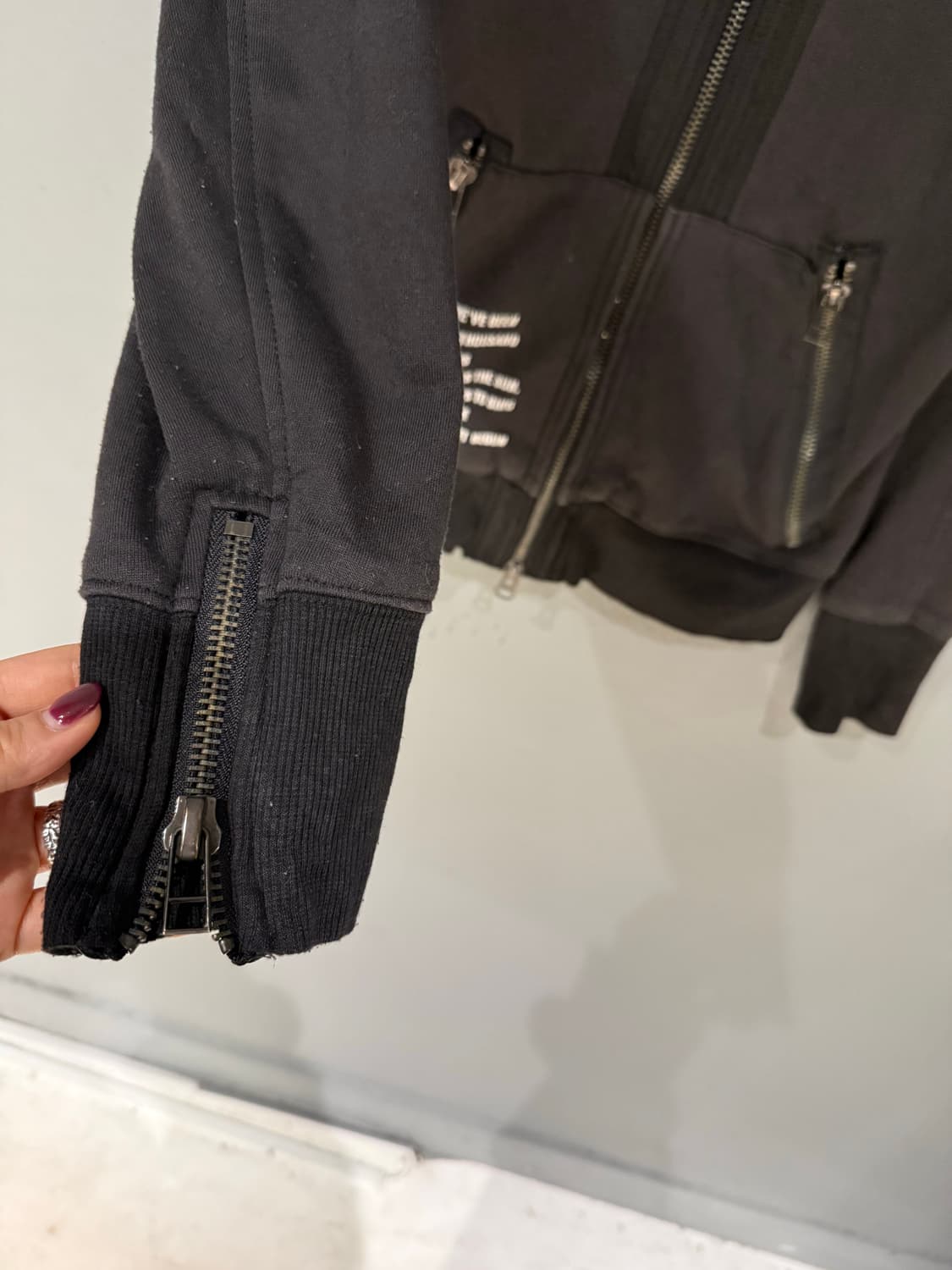 Jack rose lettering detail hood zip-up 상품이미지7