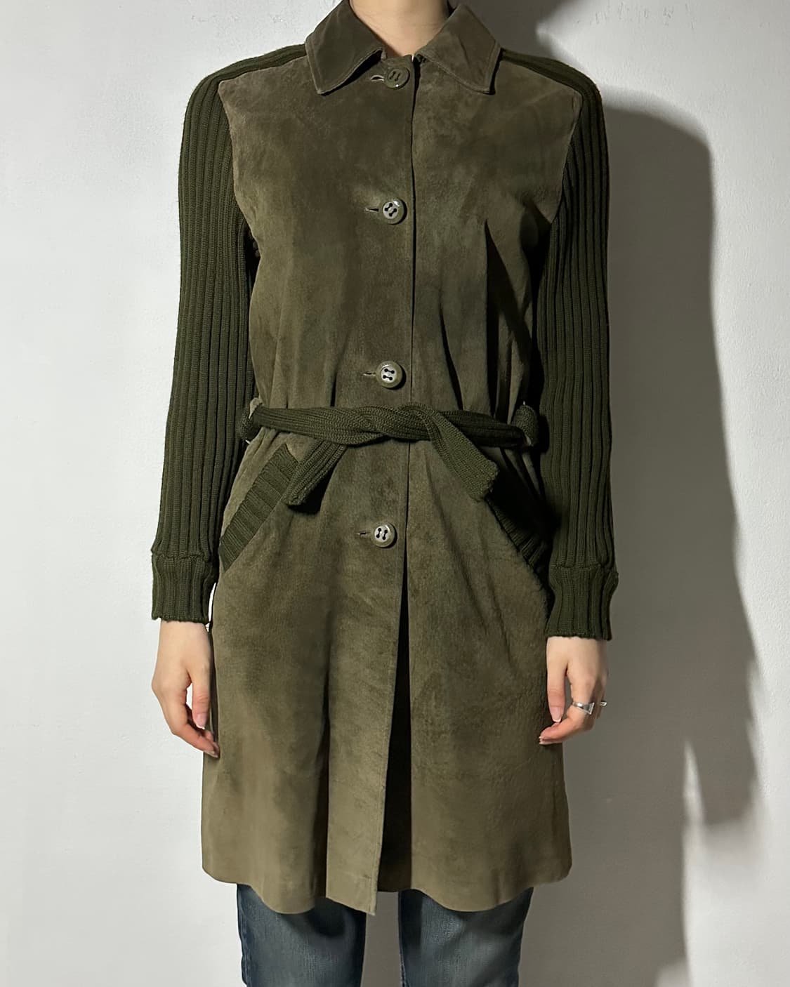 MAX&Co. Suede × Knit Coat 상품이미지1