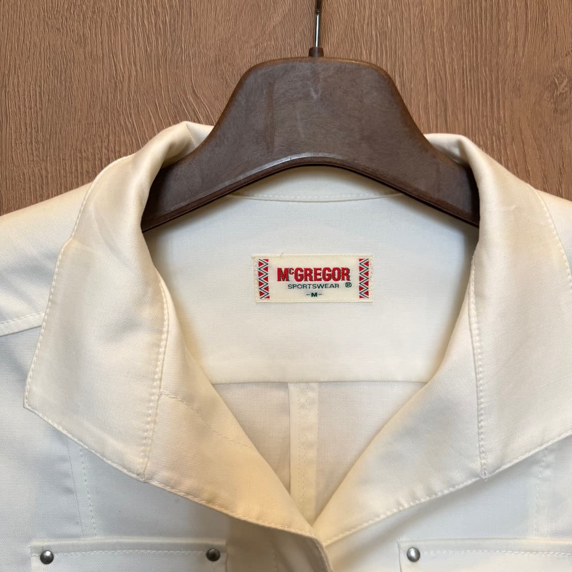 맥그리거 셔츠 블라우스 7부 소매 히든 버튼업 디테일 슬림핏 화이트 상품이미지6