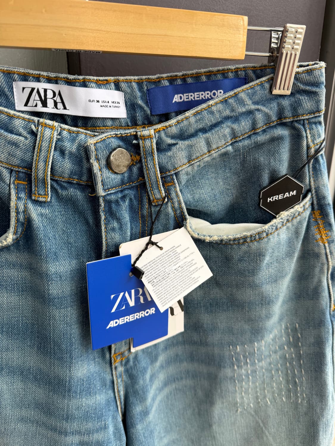 36/ 아더에러 X 자라 패치워크 데님 팬츠 (새상품) 상품이미지8
