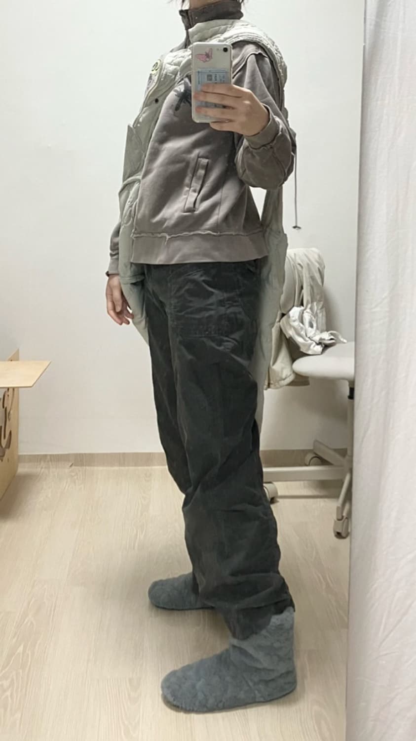 [직수입] 빈티지 핸드메이드 퀼티드 크로스 백 그레이 상품이미지7