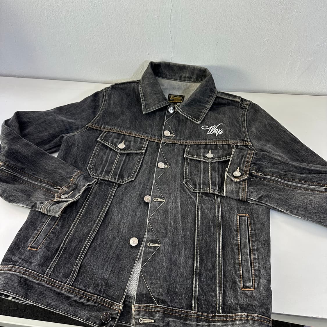 M 95 디아프바인 그레이워시드 워크웨어 데님 트러커자켓 상품이미지2