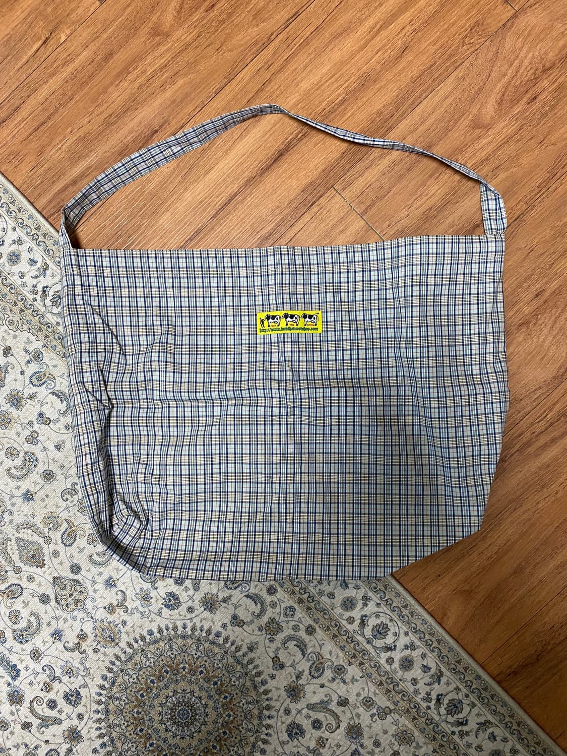 Fuckthatnerdshop 체크 토트백 상품이미지1