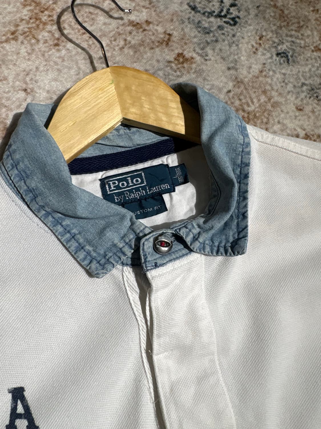 폴로 랄프로렌 성조기 빅포니 데님 카라 반팔티셔츠 상품이미지2