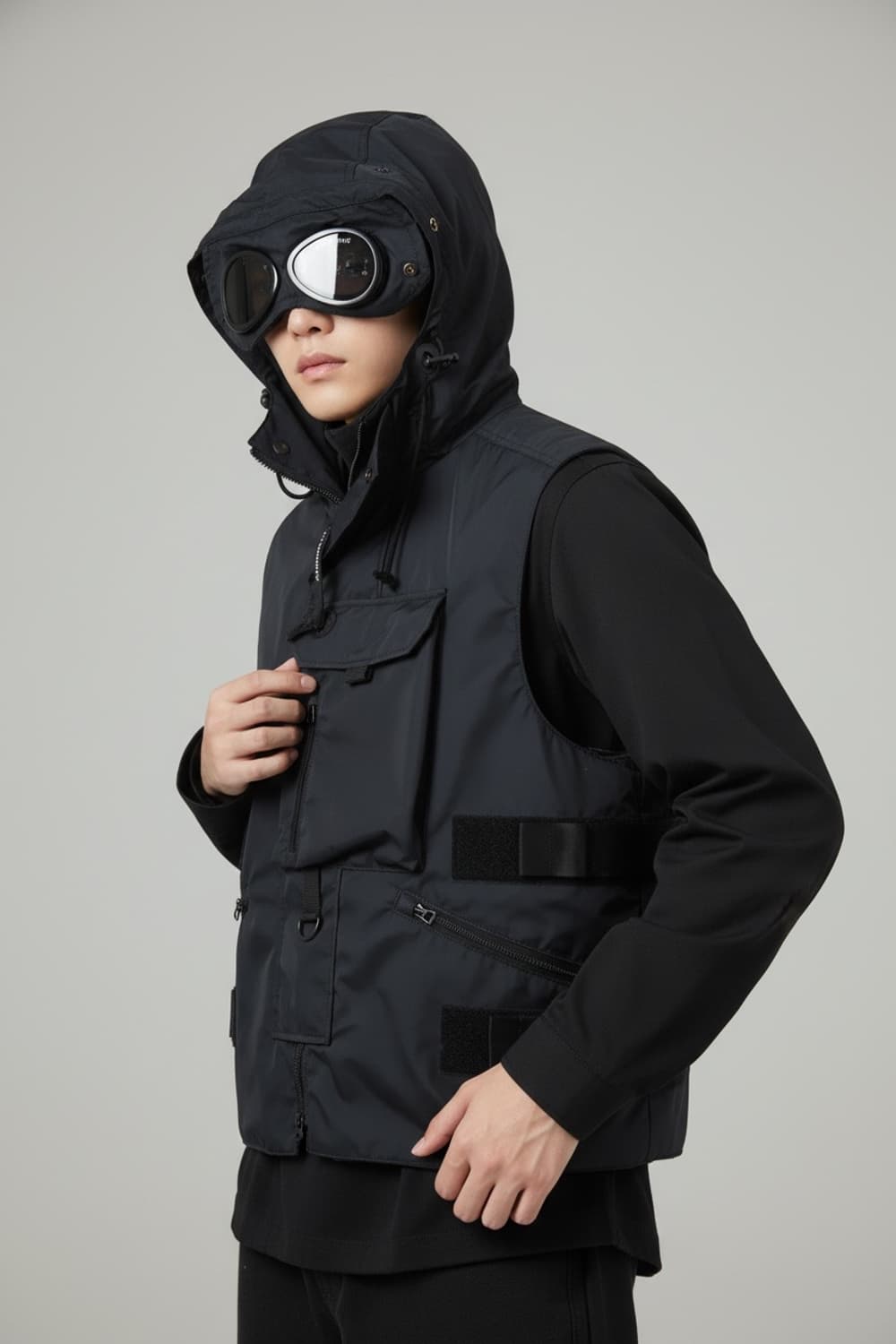 준야 와타나베 꼼데가르송 x CP 컴퍼니 패딩 페널베스트 상품이미지1