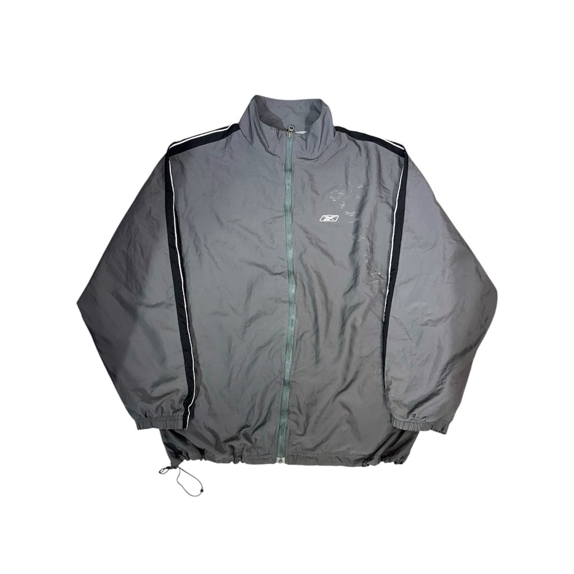 리복 차콜 올드스쿨 오버핏 트랙 자켓 바람막이 블랙 사이드 라인 y2k  상품이미지5