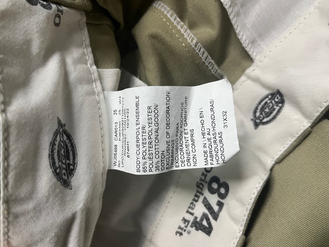 디키즈 874 31*32 (카키)  상품이미지5