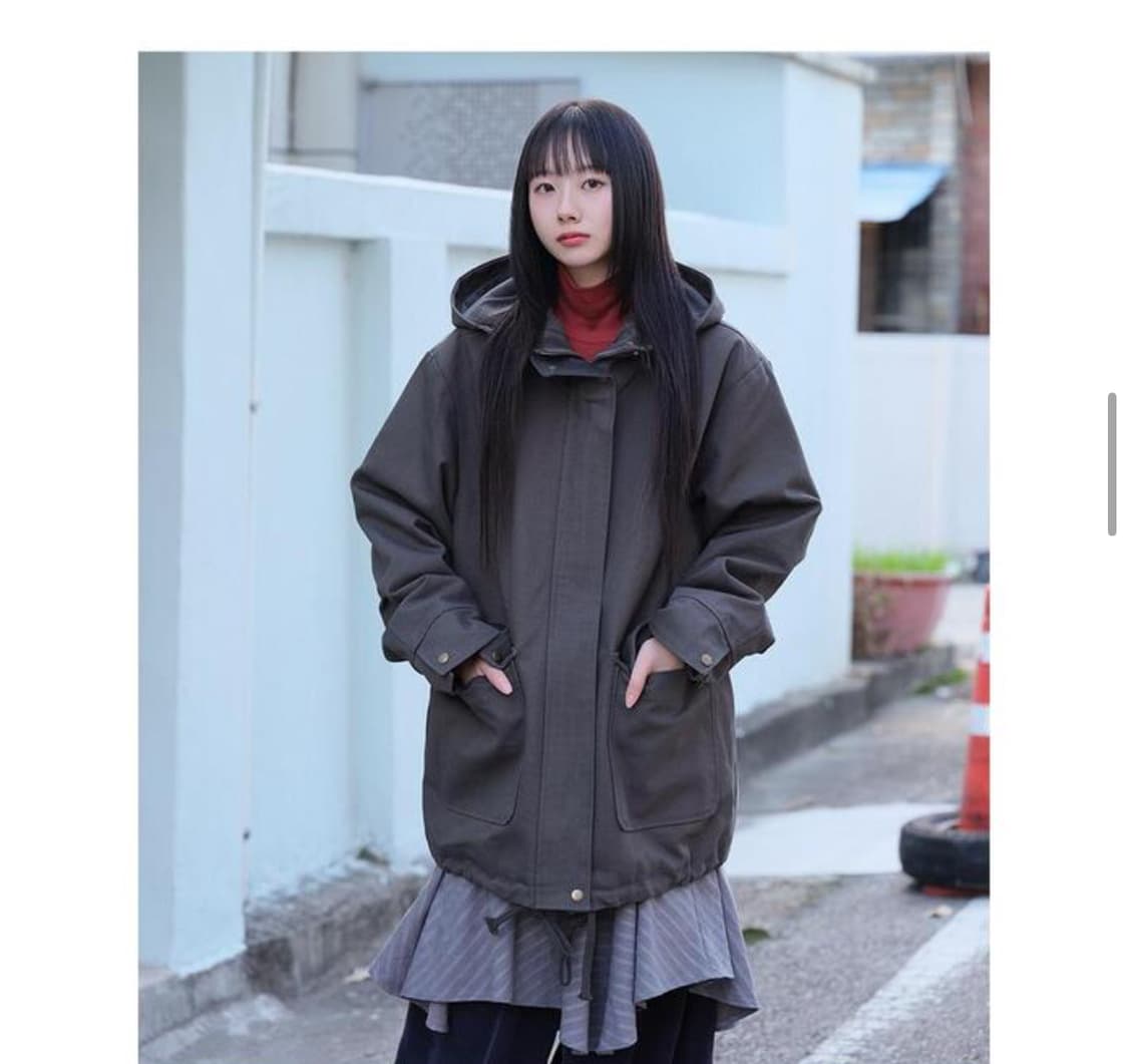 틸데서울 워크 오버 누빔 후드 자켓 카키 상품이미지1