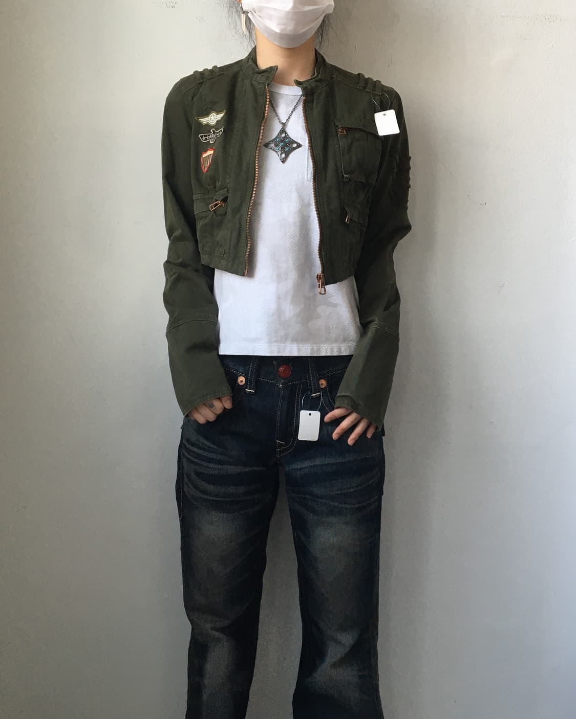 Patch point crop zip up jacket 상품이미지6