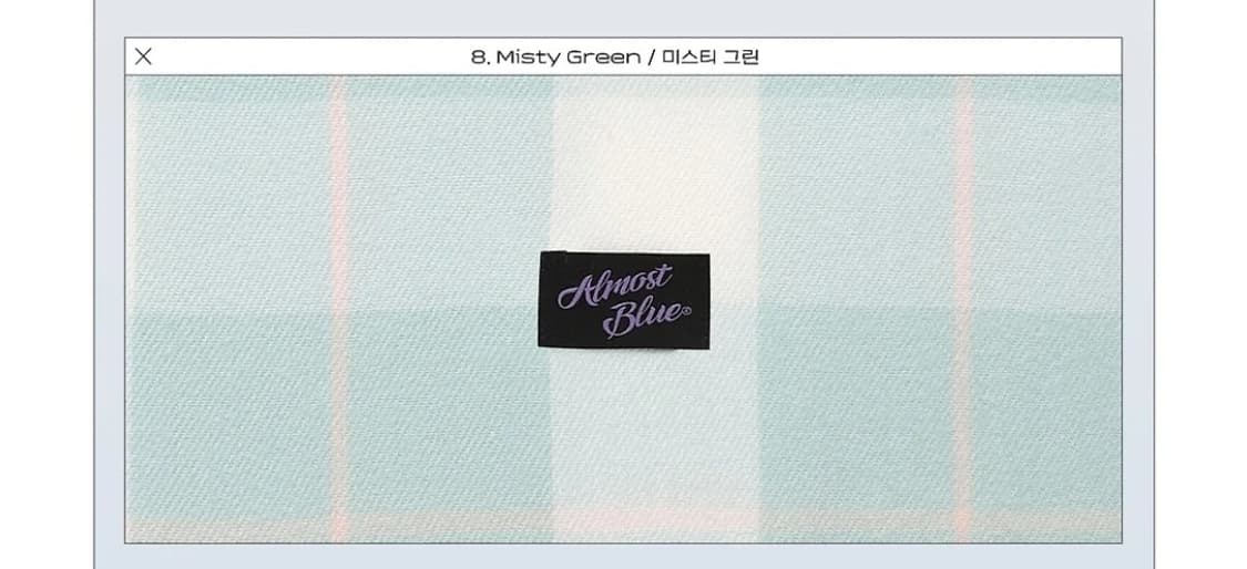 얼모스트 블루 미스티 그린 체크허그 머플러 상품이미지2