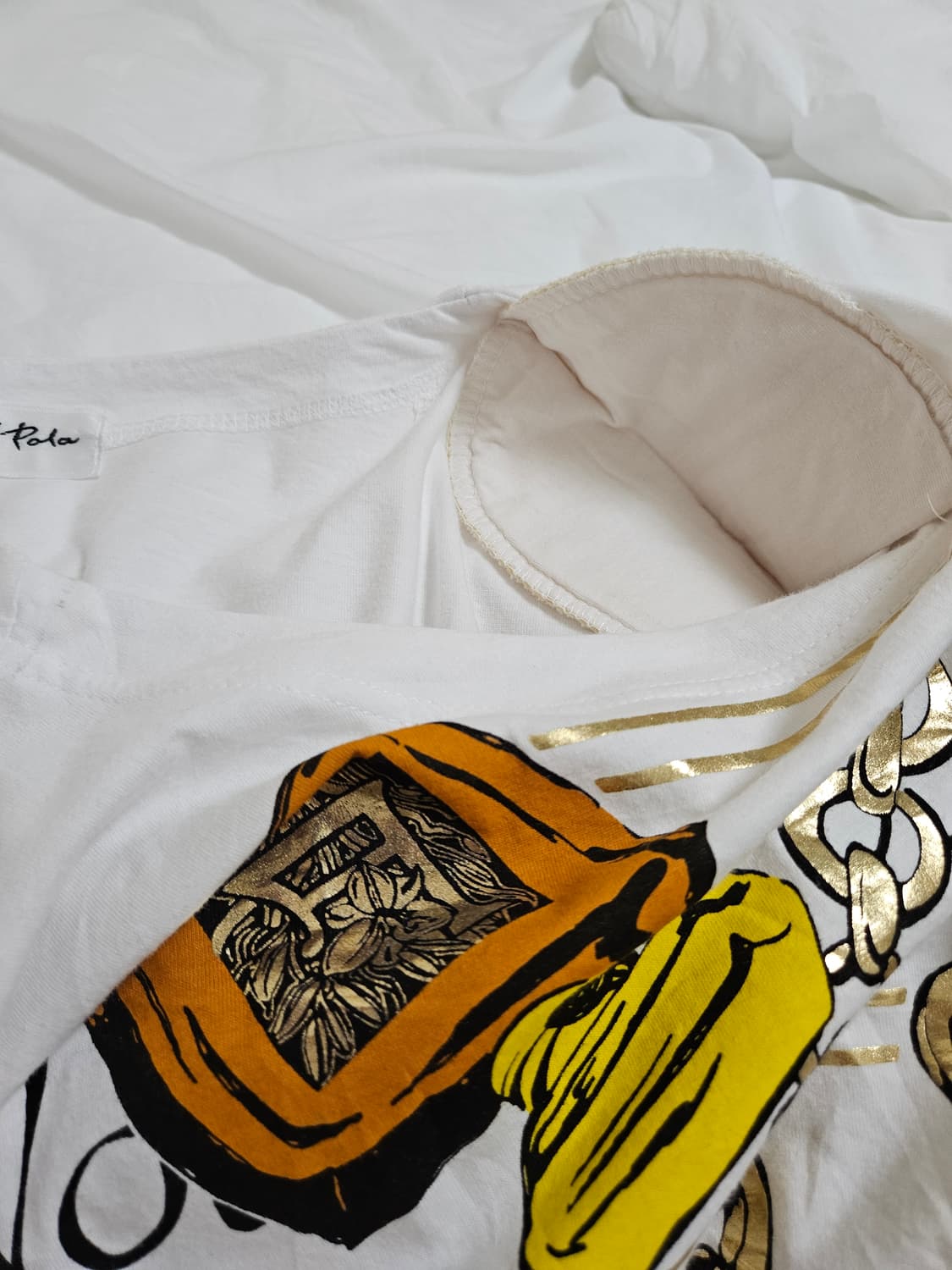 Pd.Pola 화이트 반팔 티셔츠 LL사이즈 상품이미지6