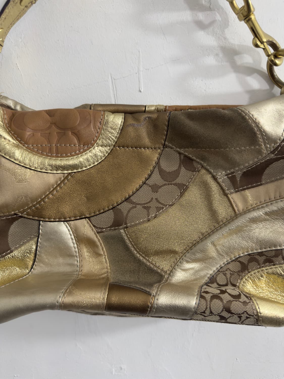 coach 2000s gold patchwork bag 상품이미지3