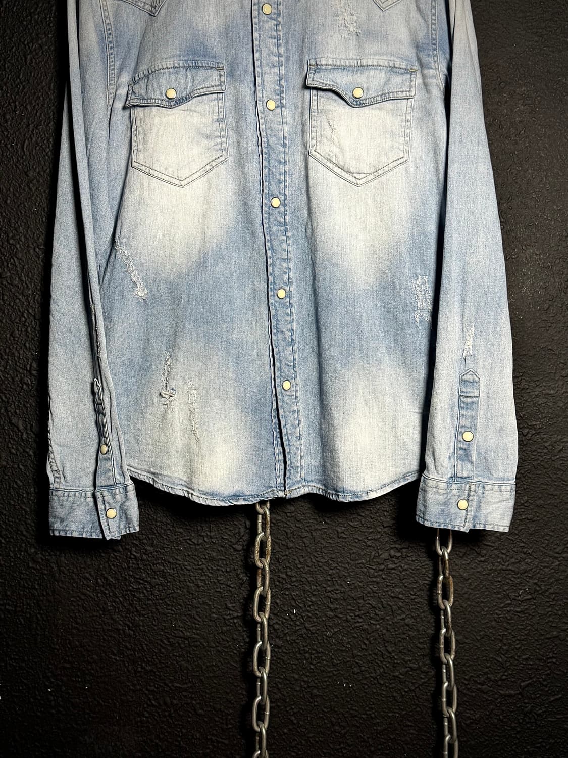 in the attic – Damaged Western Denim Shi 상품이미지4