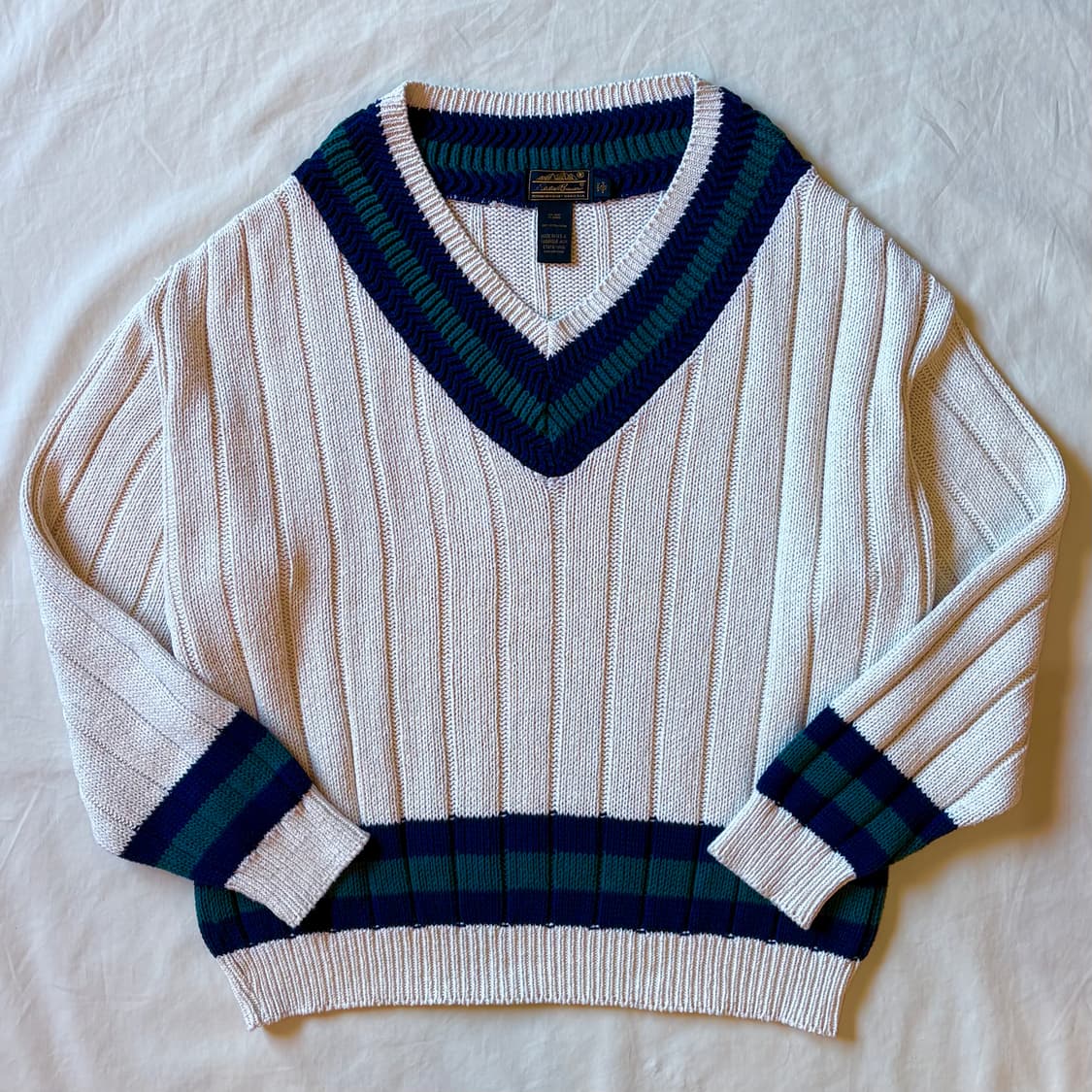 [108-112] 80s USA Eddie Bauer 코튼 크리켓 니트 상품이미지1