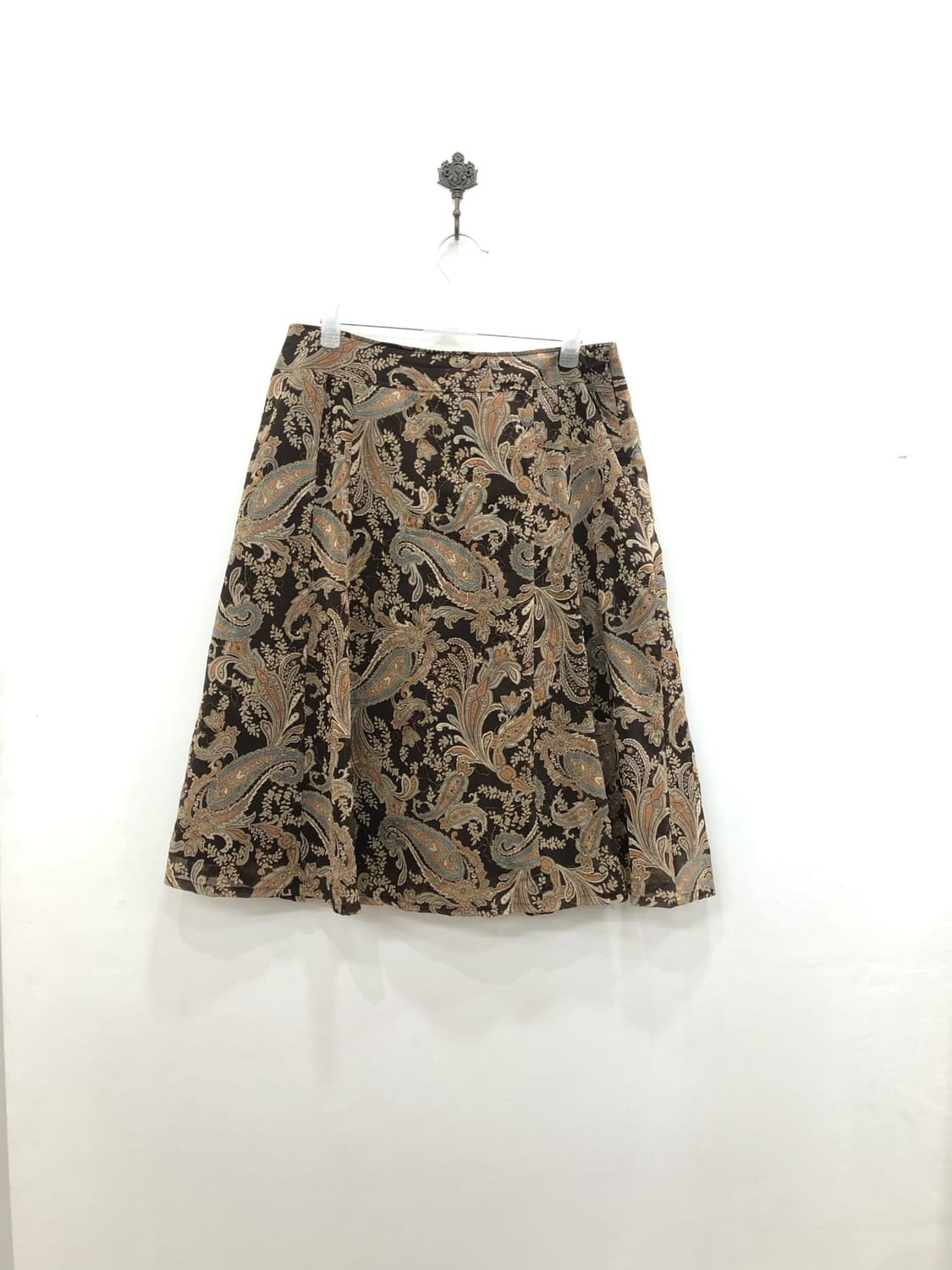 brown glitter paisley midi skirt 상품이미지3