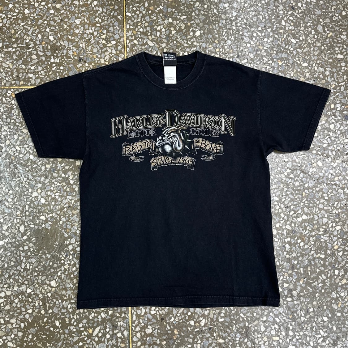 00s USA 할리데이비슨 불독 티셔츠 L 상품이미지1