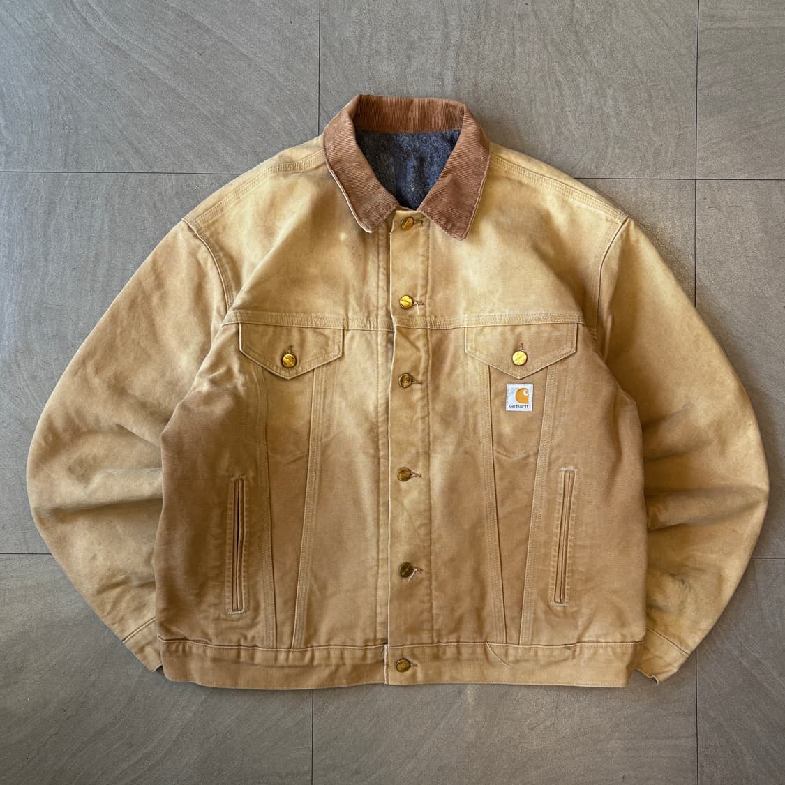 칼하트 정품 브라운 진 트러커 자켓 상품이미지1