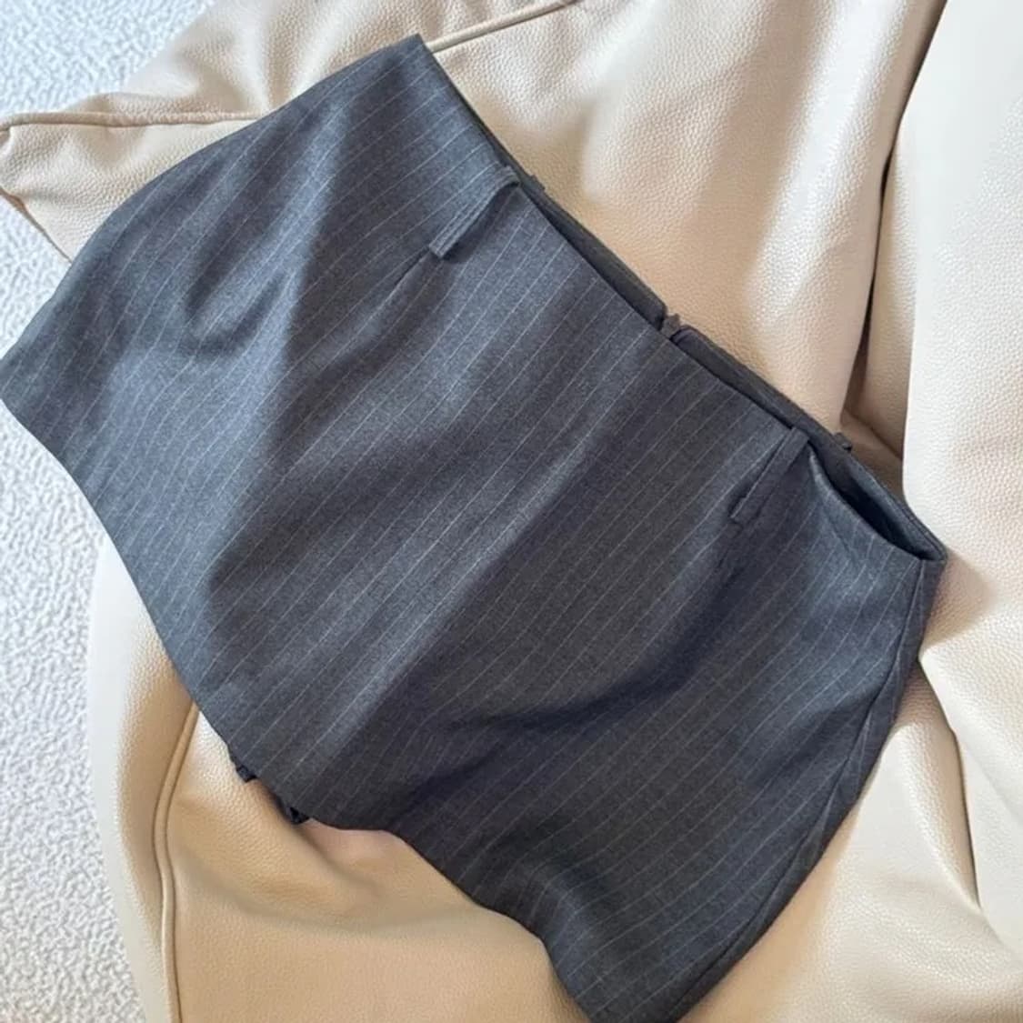 스트라이프 로우라이즈스커트 상품이미지4