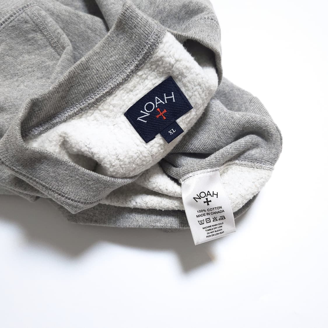 노아 NOAH 놀리지 크루넥 맨투맨 티셔츠 헤더그레이 상품이미지6