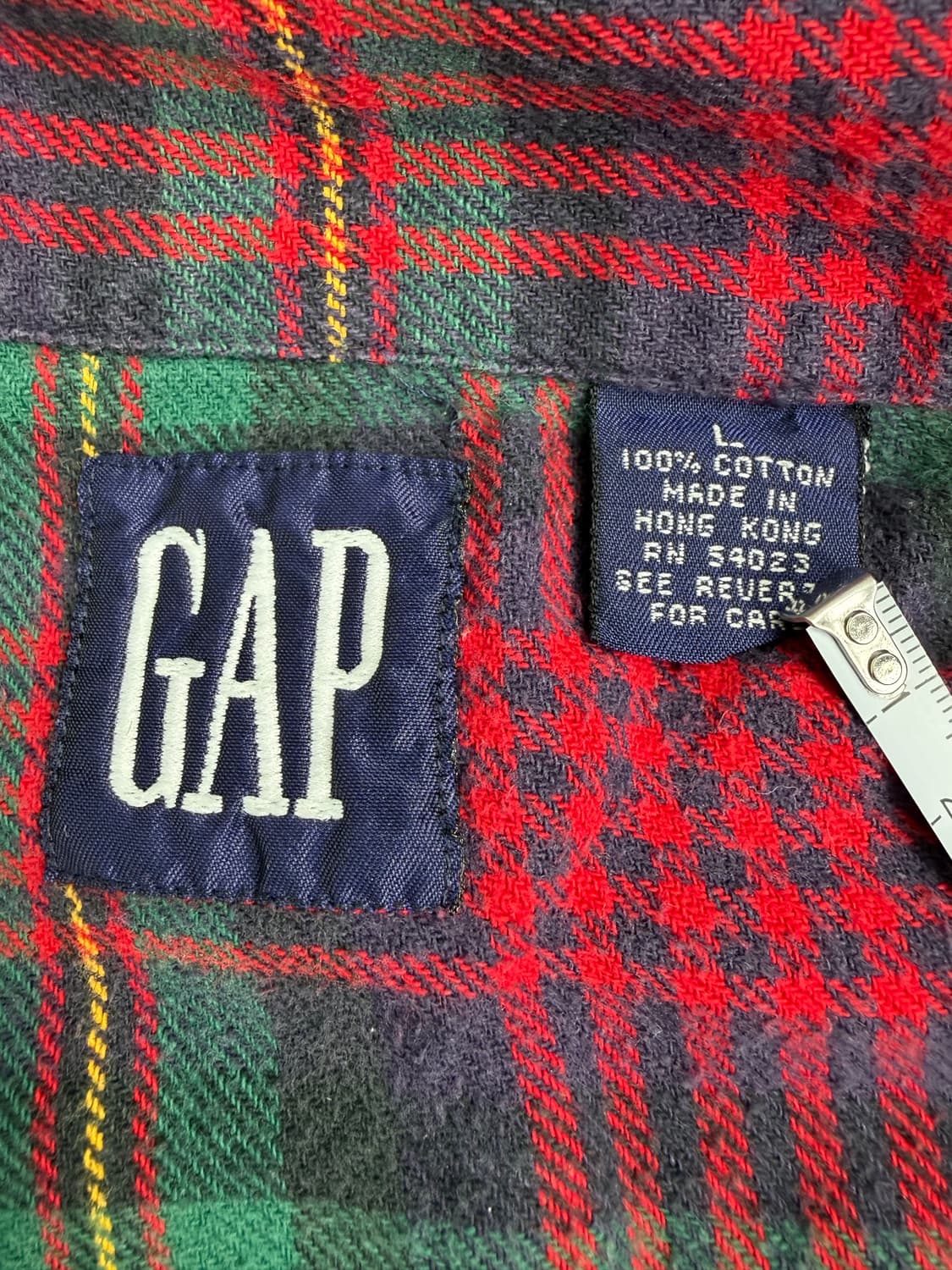 90s Gap Plaid Zip Up Shirt (red/green) 상품이미지3