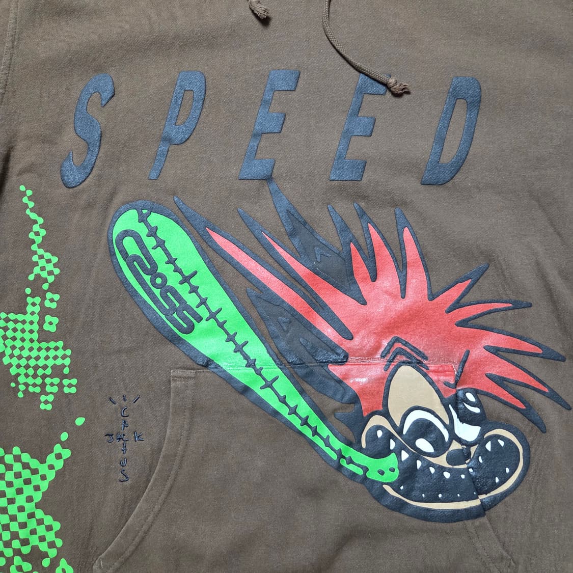 [L, 체감 XL] 트래비스 스캇 캑터스잭 스피드 후드티 브라운 상품이미지3