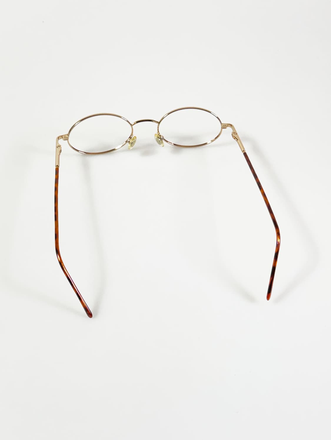 레드&골드 콤비 슬림 오벌 메탈 프레임 빈티지 안경 상품이미지5
