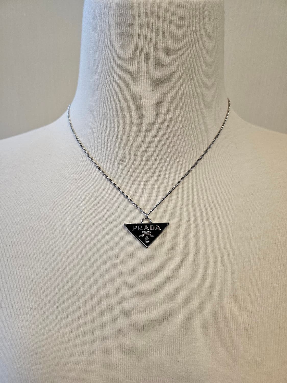 프라다 업사이클링 체인 목걸이 블랙 상품이미지6
