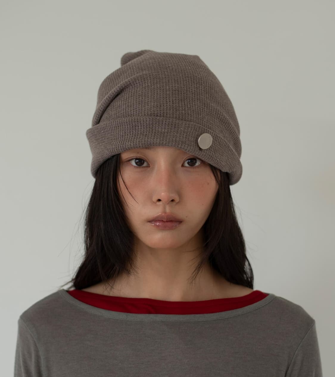온스카 WHIPPING HAIR BAND & BEANIE (COCOA) 상품이미지1