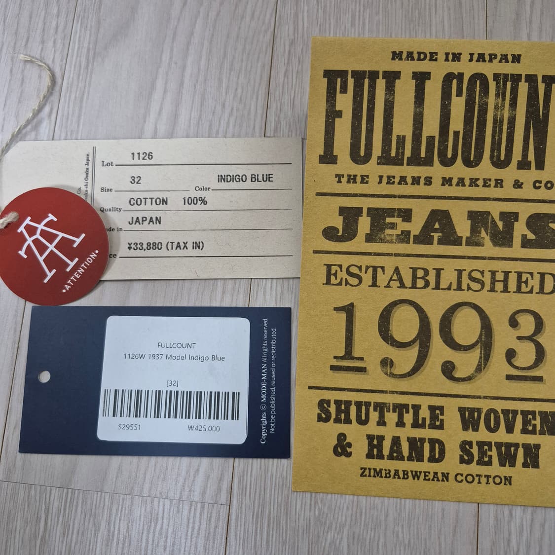 풀카운트 1126w 슈퍼스무스 1937 모델 32사이즈 상품이미지5