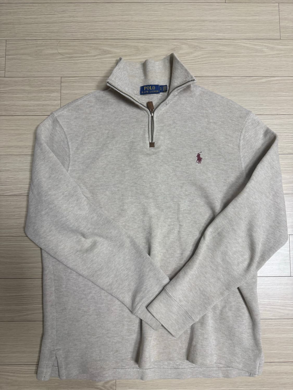 폴로 랄프로렌 코튼 하프집업 오트밀 S(95~100) 상품이미지1