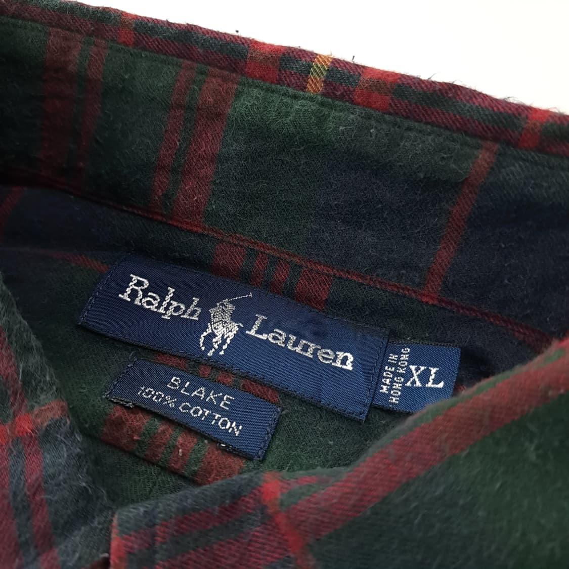 CK222 XL 폴로 90s 홍콩판 블랙워치 라이트플란넬 셔츠 남방 상품이미지3