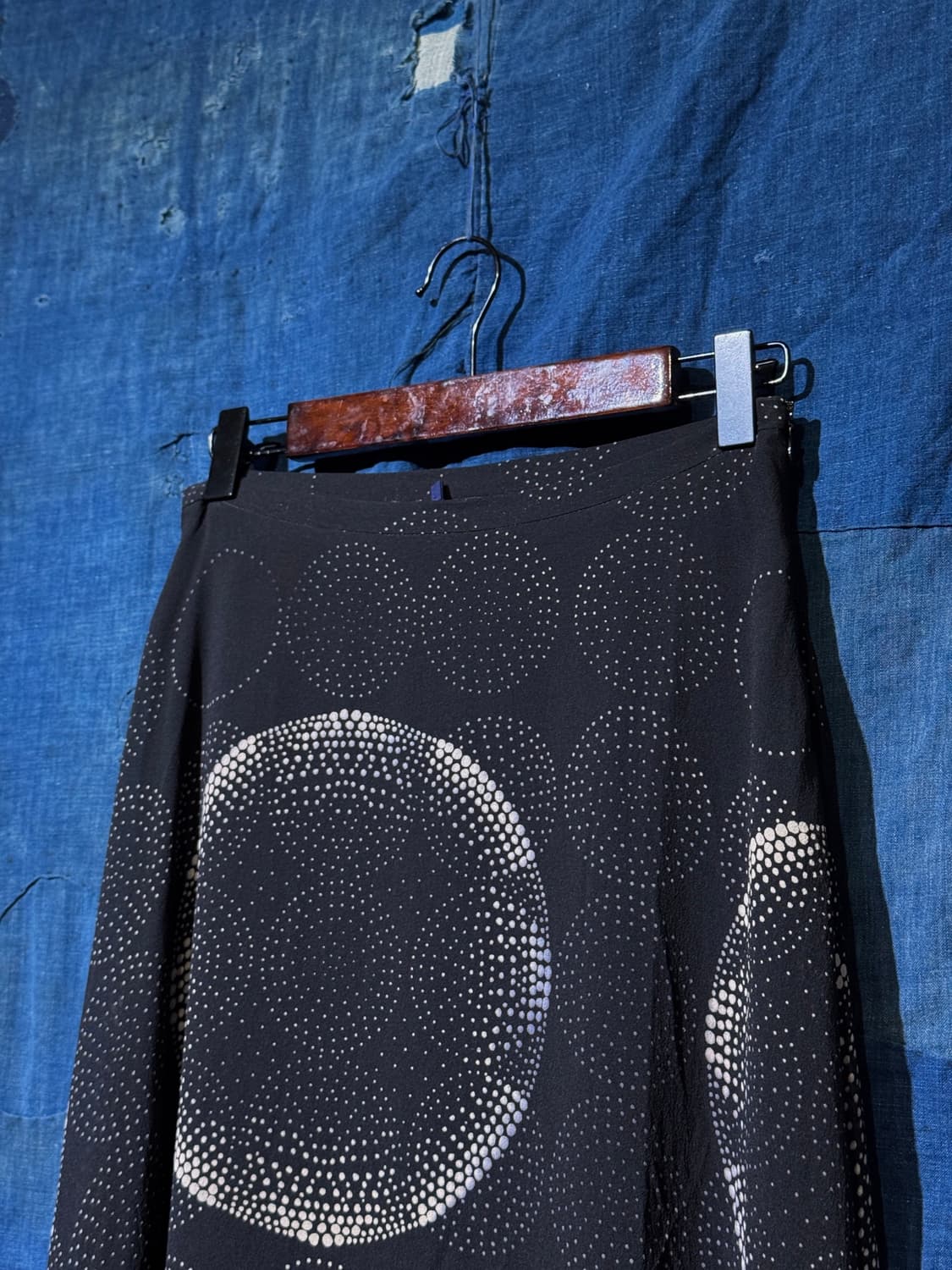24inch ) MAX MARA Dot Circle Silk Skirt 상품이미지4