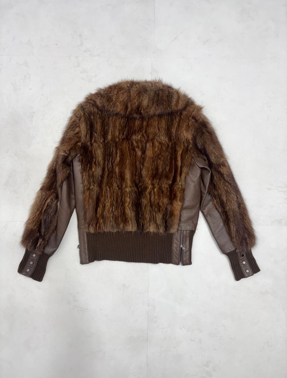 브라운 퍼&가죽자켓 상품이미지4