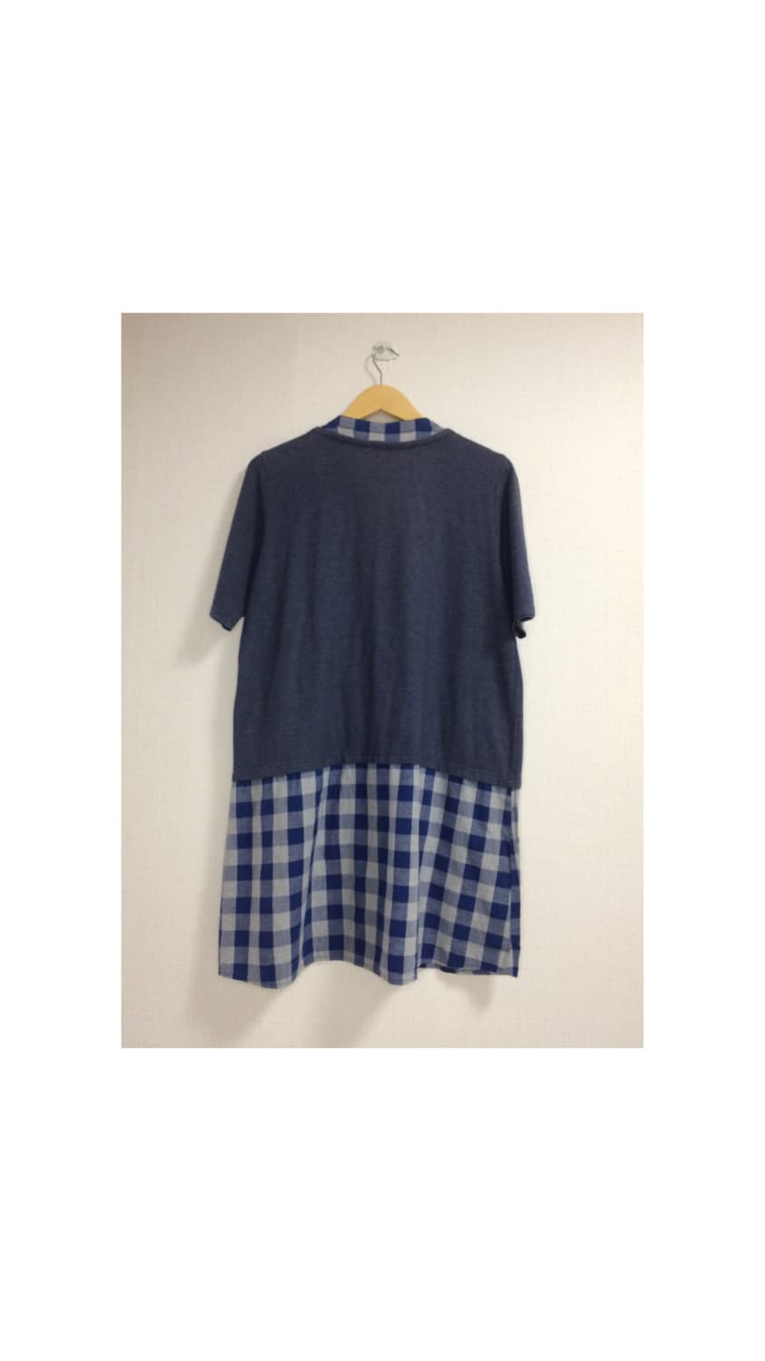 빈티지 네이비 체크 튜닉 상품이미지5