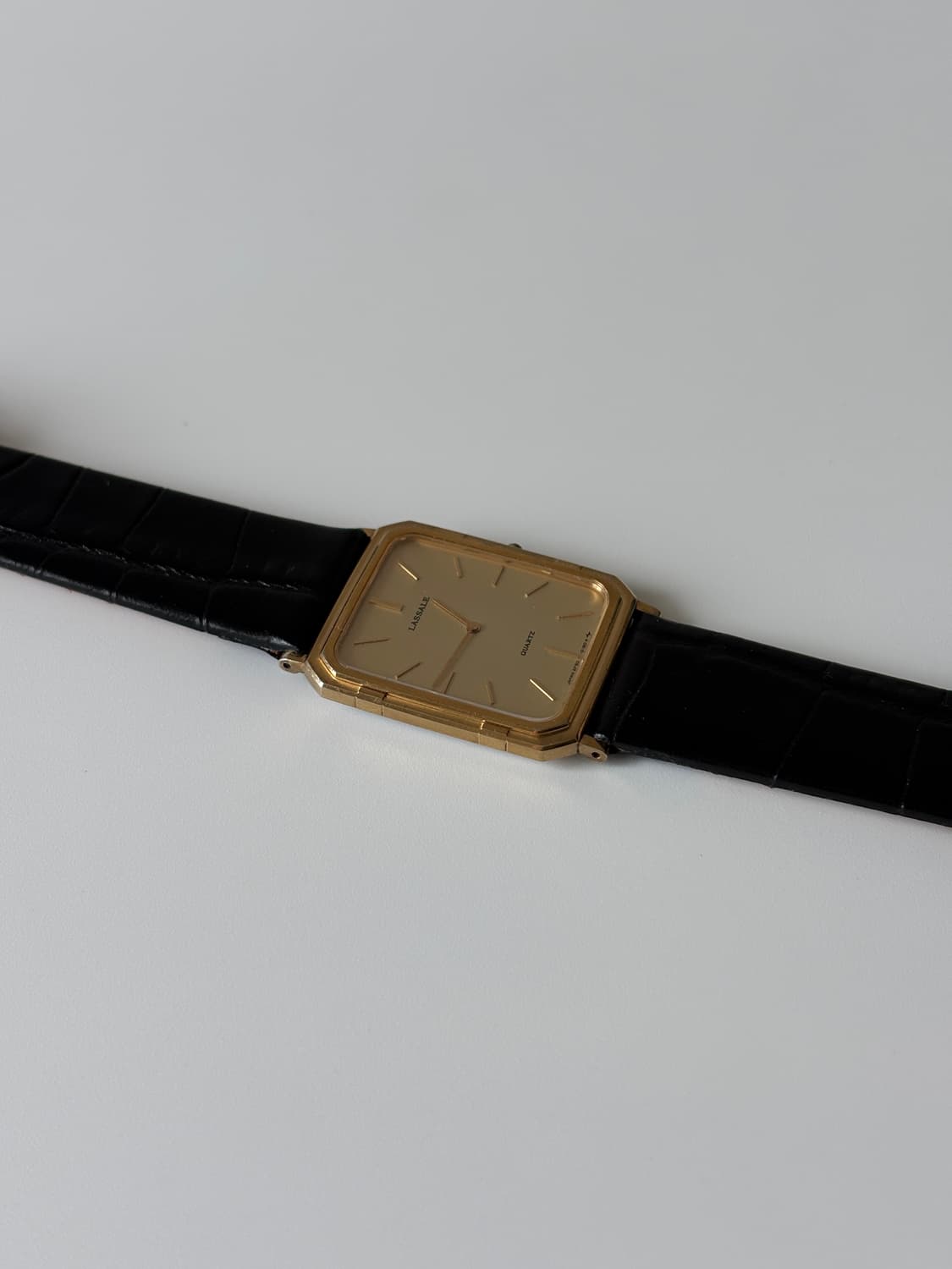 1980년대 Lassale 울트라 슬림 골드 탱크 쿼츠 남성 상품이미지6