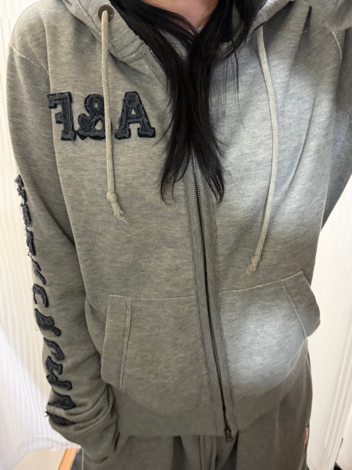 아베크롬비 그레이 후드집업 M 상품이미지1