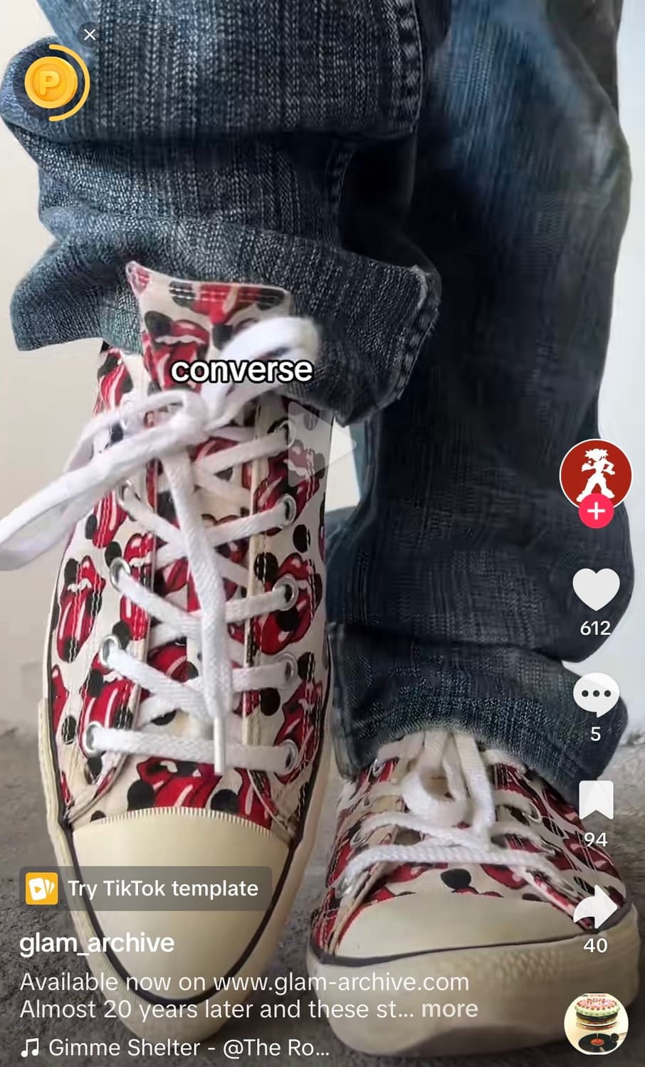 SS06 꼼데가르송 롤링스톤즈 컨버스 상품이미지4