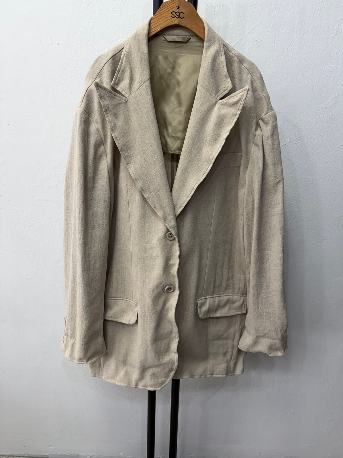 정품) 아크네스튜디오 여성 오버핏 린넨 블레이저 자켓 36 상품이미지1