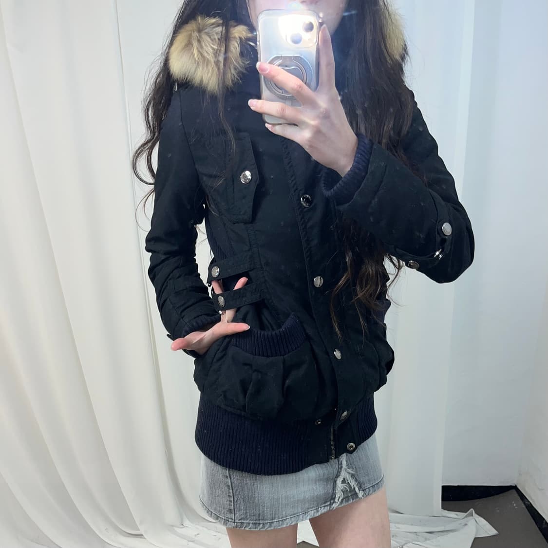 egoist 울프죠 블랙 패딩 상품이미지2