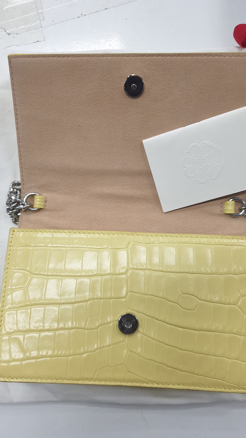 알렉산더맥퀸 옐로우 크로커 스컬 체인 크로스백 상품이미지5