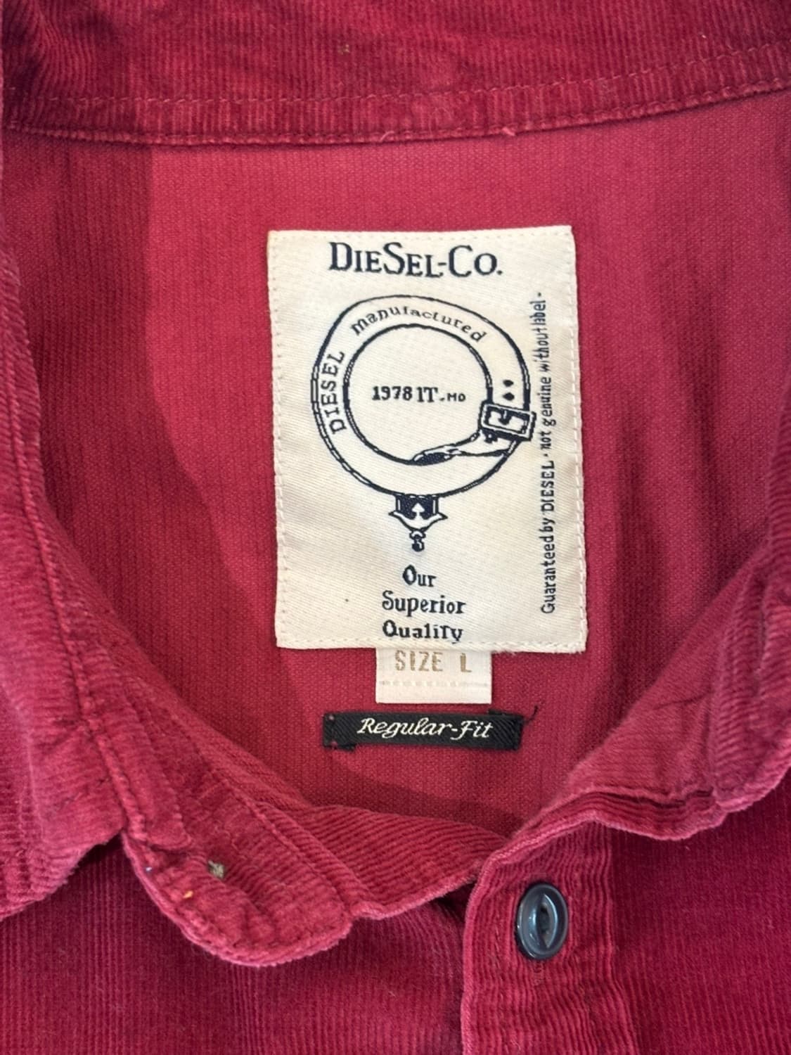 Vintage Diesel Corduroy Shirt 상품이미지5