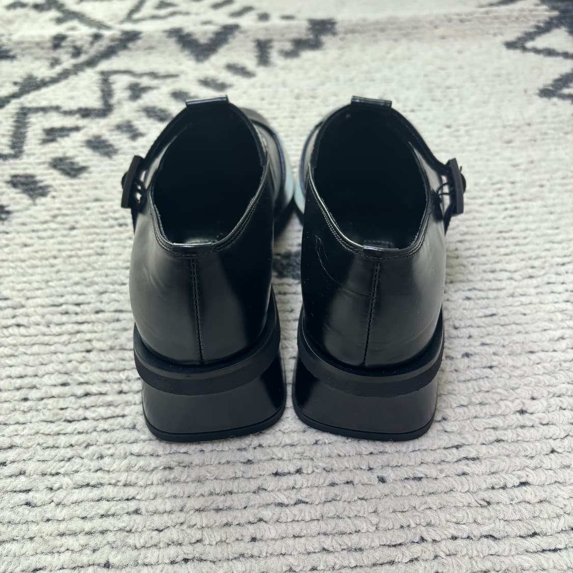 [보관품]몰핀 콤비 메리제인 로퍼 올블랙 225 상품이미지8